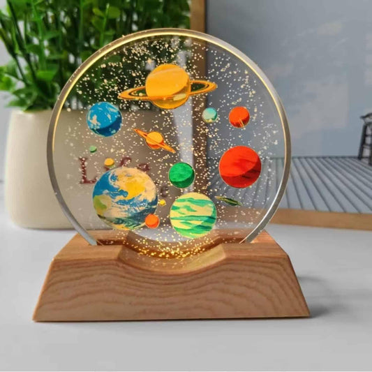 Space Glitter Starry Crystal Galaxy Visualization Lamp