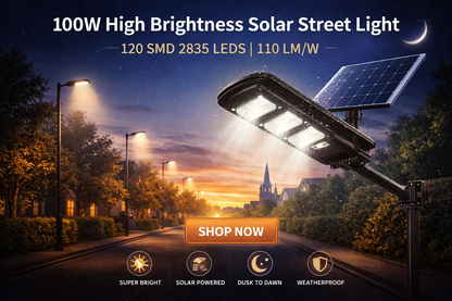 All in One 60W LED Solar Street Light Outdoor Waterproof with Automatic Motion Sensor Lamp for Home, Garden. Parking Lots and Pathway